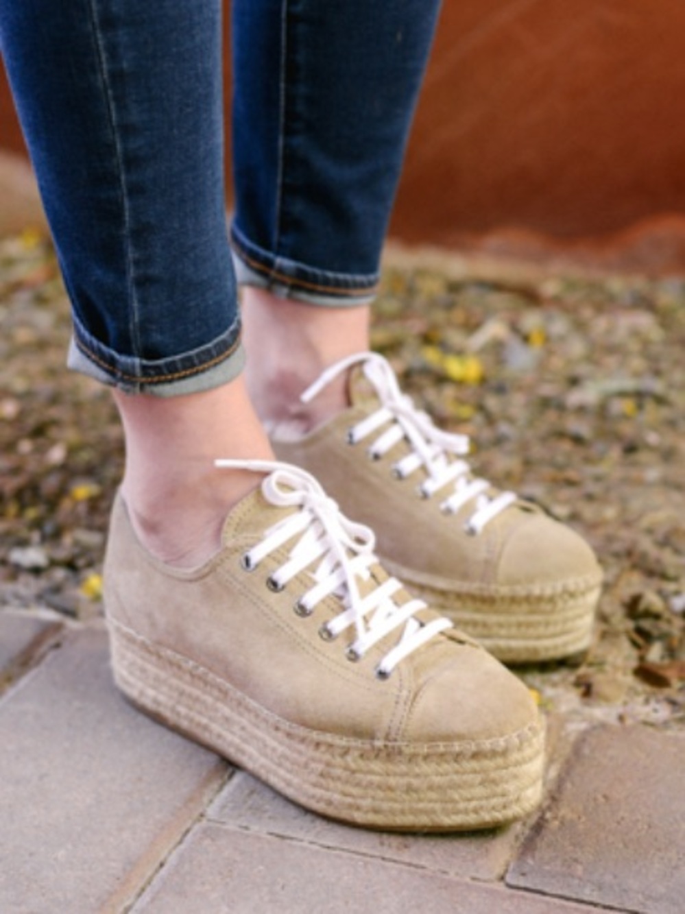 Miu Miu Deserto Suede Espadrille Platform Sneakers - Picture 2 of 16